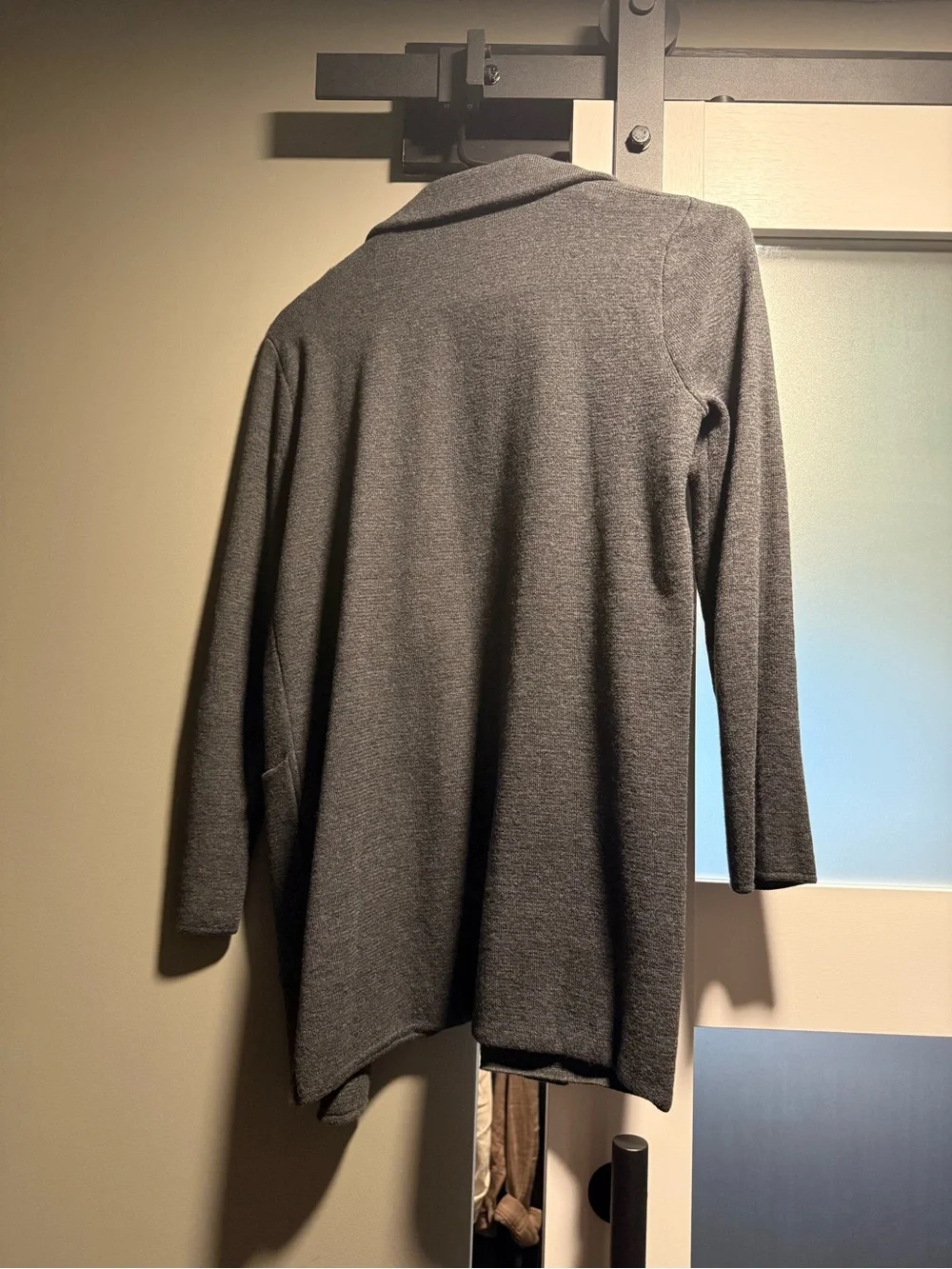 J. Crew Charcoal Gray Open-Front Knit Blazer